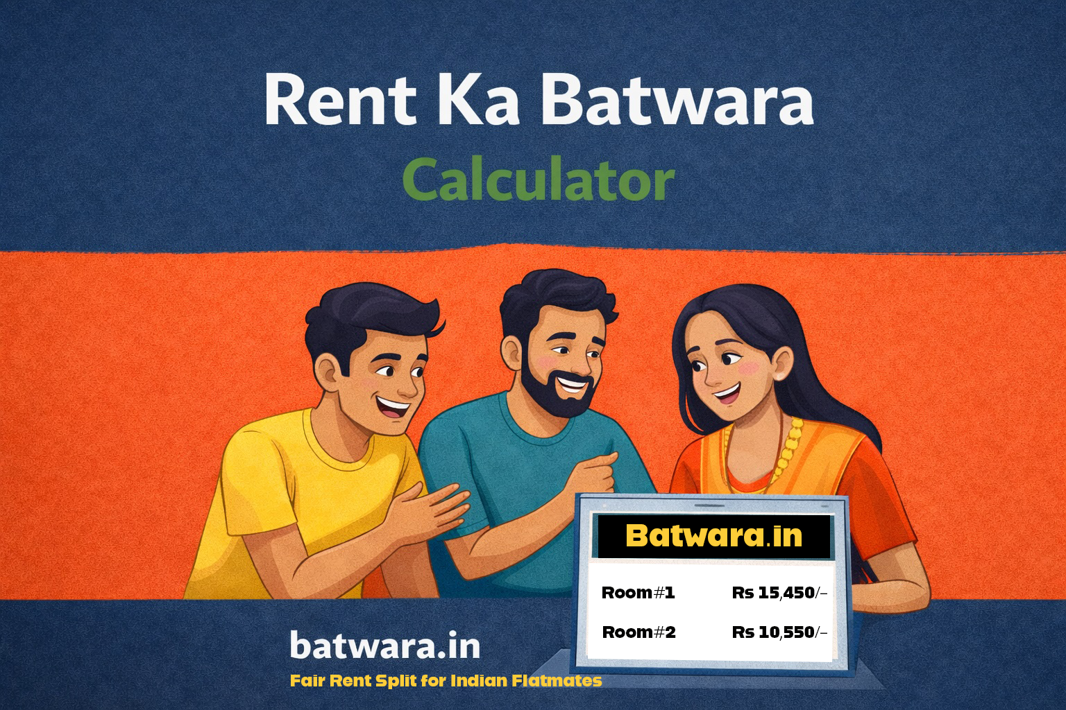 Rent Ka Batwara Calculator: Fair Rent Split for Indian Flatmates (Explained)